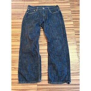 Levis 569 Jeans Mens 33x32 Blue Loose Straight Fit Distressed Denim Pants